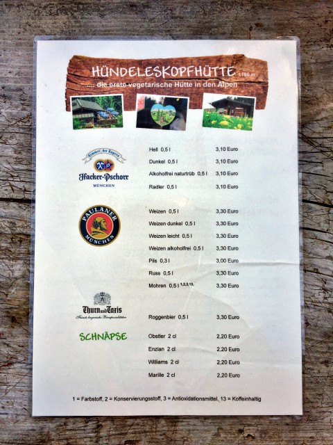Hündeleskopfhütte vegan